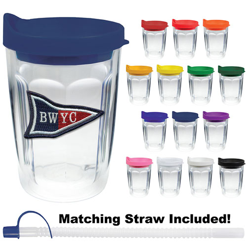 14 oz Embroidered thermal travel tumbler